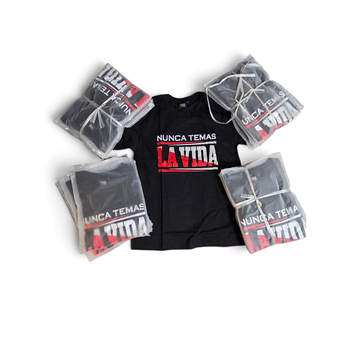 Never Fear Life Graphic Tee – Bold Black in spanish